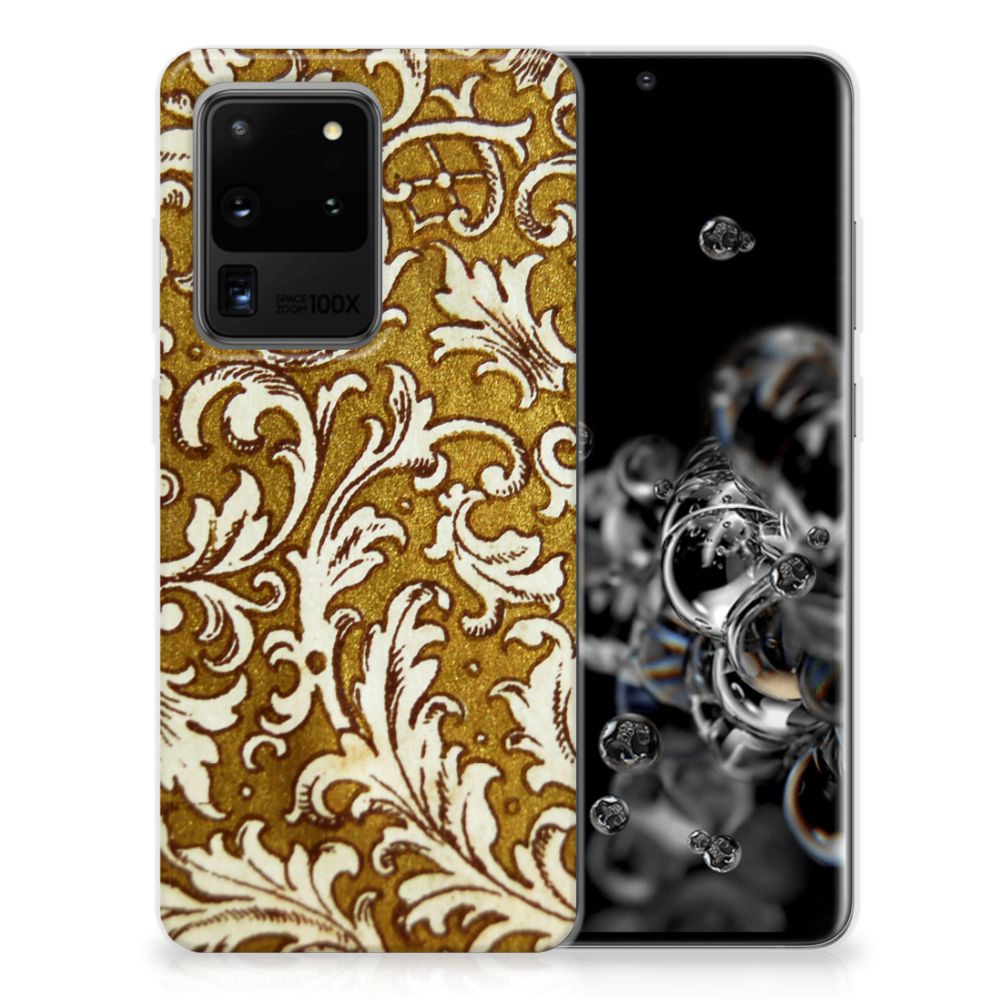 Siliconen Hoesje Samsung Galaxy S20 Ultra Barok Goud B2C Telecom