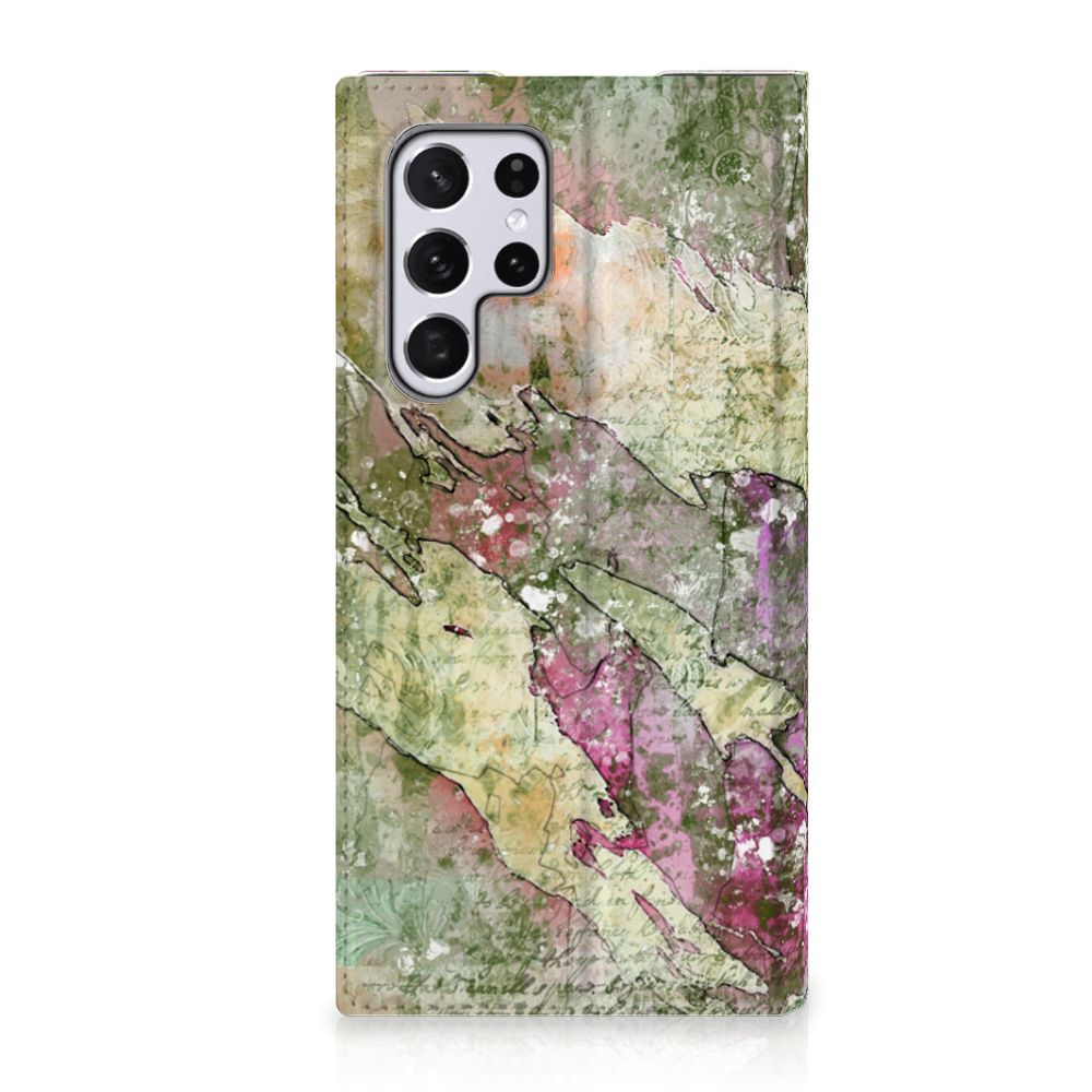 Bookcase Samsung Galaxy S22 Ultra Letter Painting - B2C Telecom