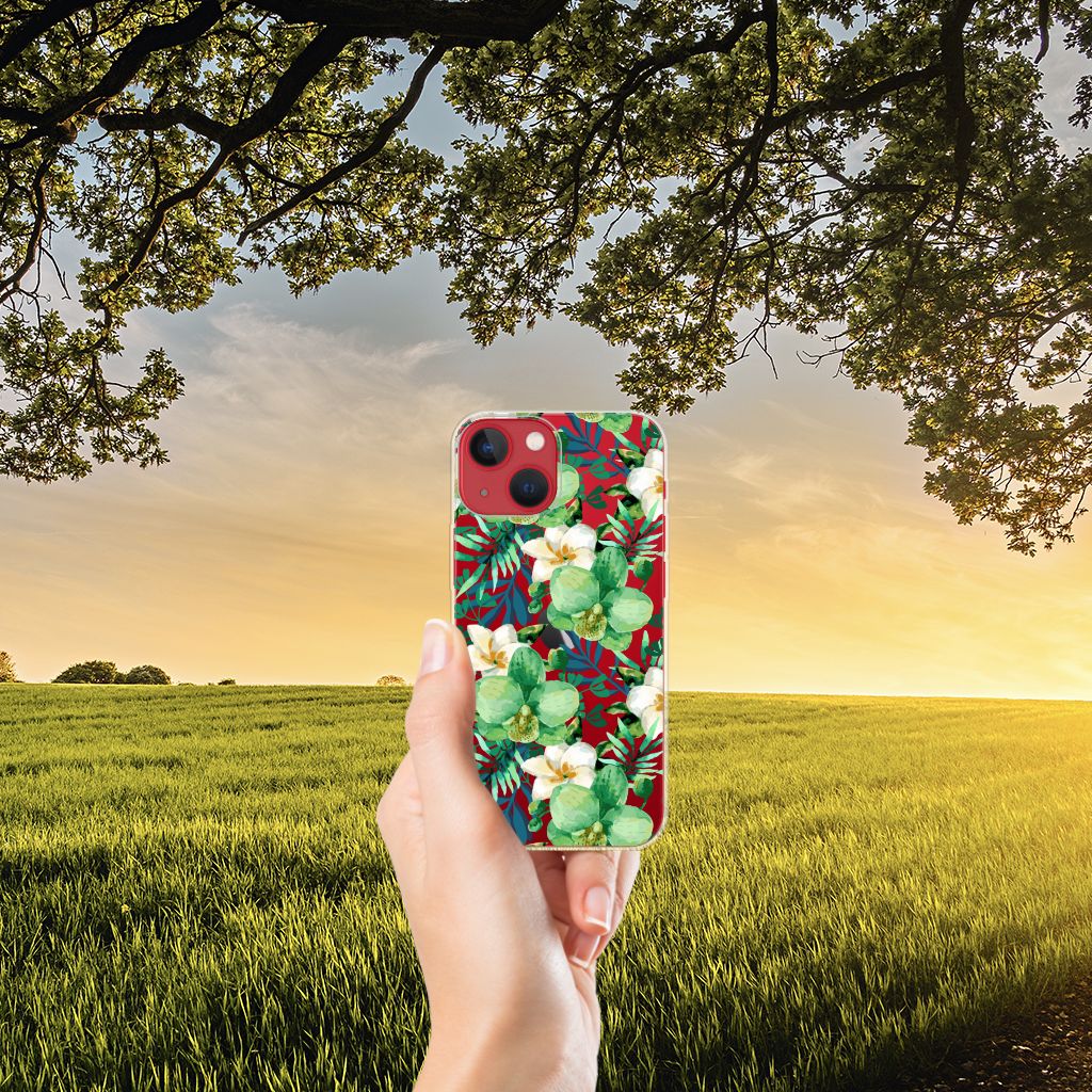 Apple iPhone 13 TPU Case Orchidee Groen B2C Telecom