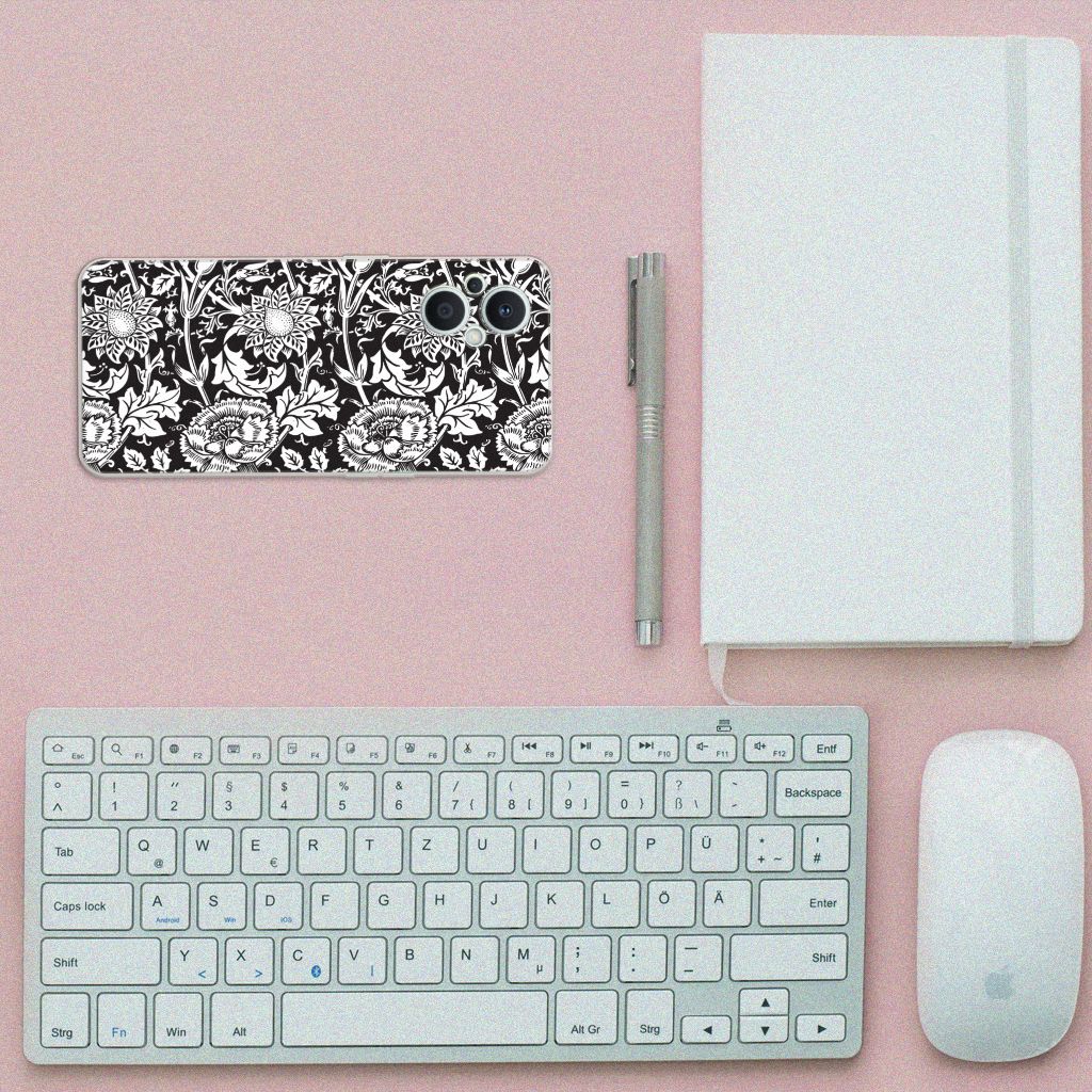OPPO Reno8 Lite TPU Case Black Flowers B2C Telecom