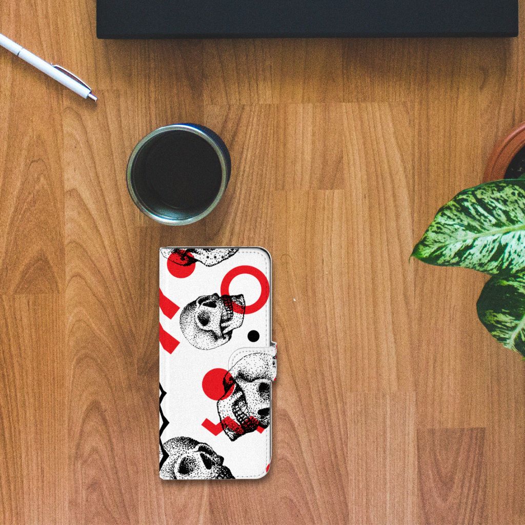 Telefoonhoesje met Naam Samsung Galaxy S21 Ultra Skull Red