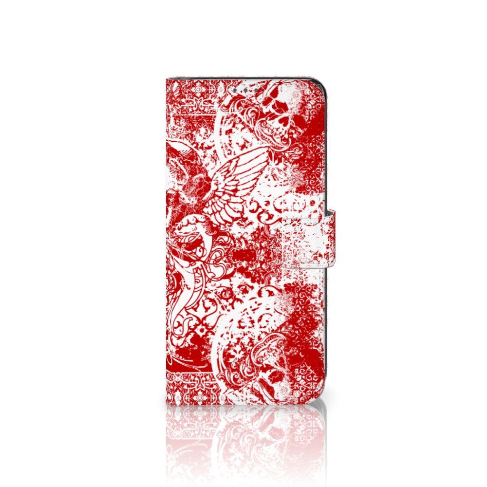 Telefoonhoesje met Naam Samsung Galaxy A32 5G Angel Skull Rood