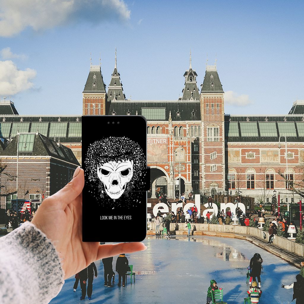 Telefoonhoesje met Naam Huawei P10 Lite Skull Hair