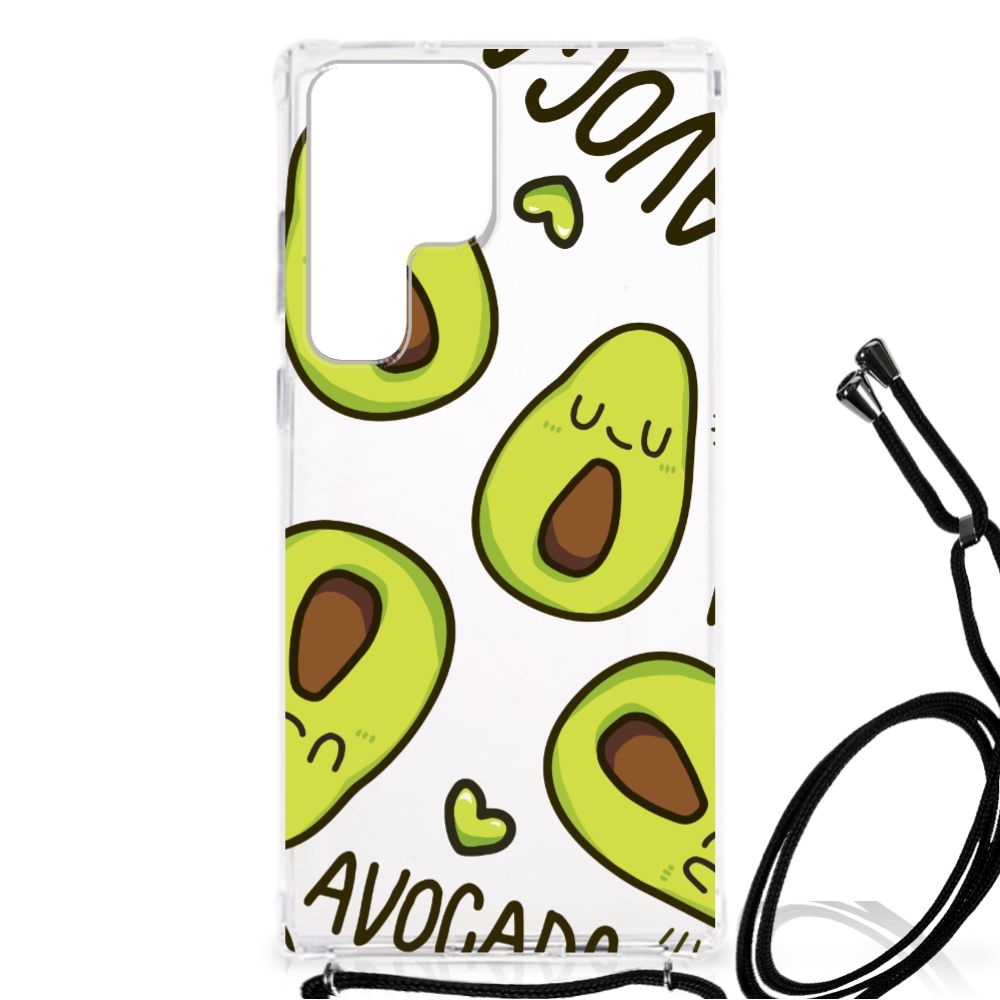 Samsung Galaxy S23 Ultra Stevig Bumper Hoesje Avocado Singing