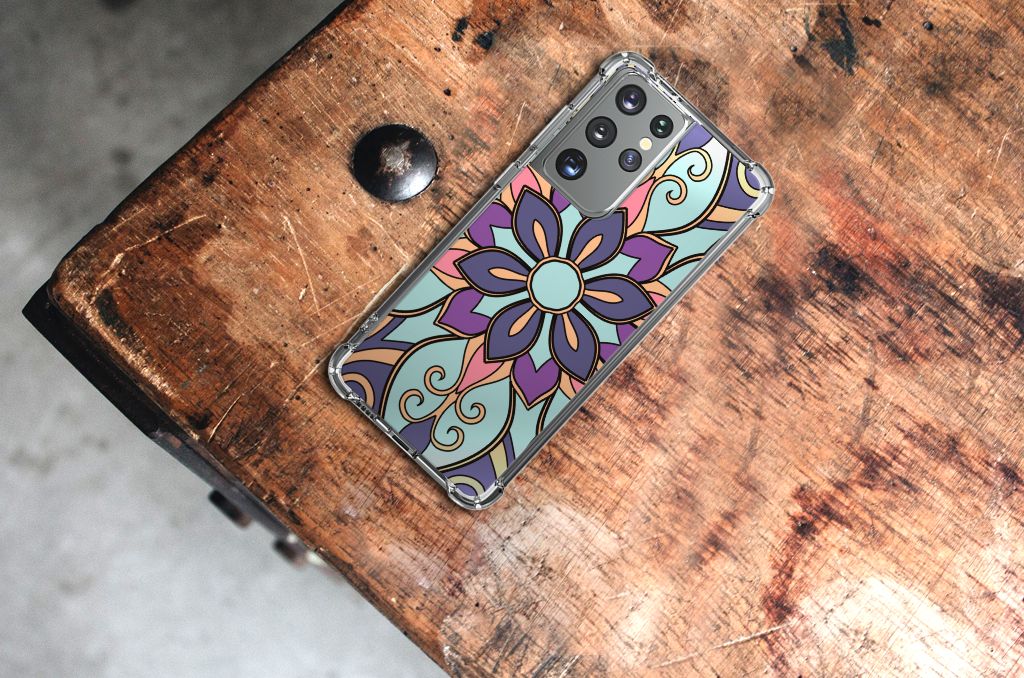 Samsung Galaxy S21 Ultra Case Purple Flower B2C Telecom