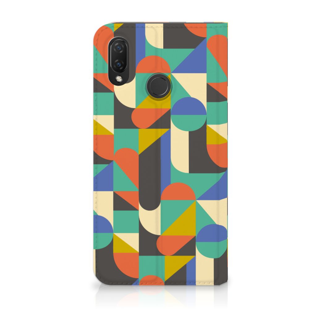 Huawei P Smart Plus Hoesje met Magneet Funky Retro