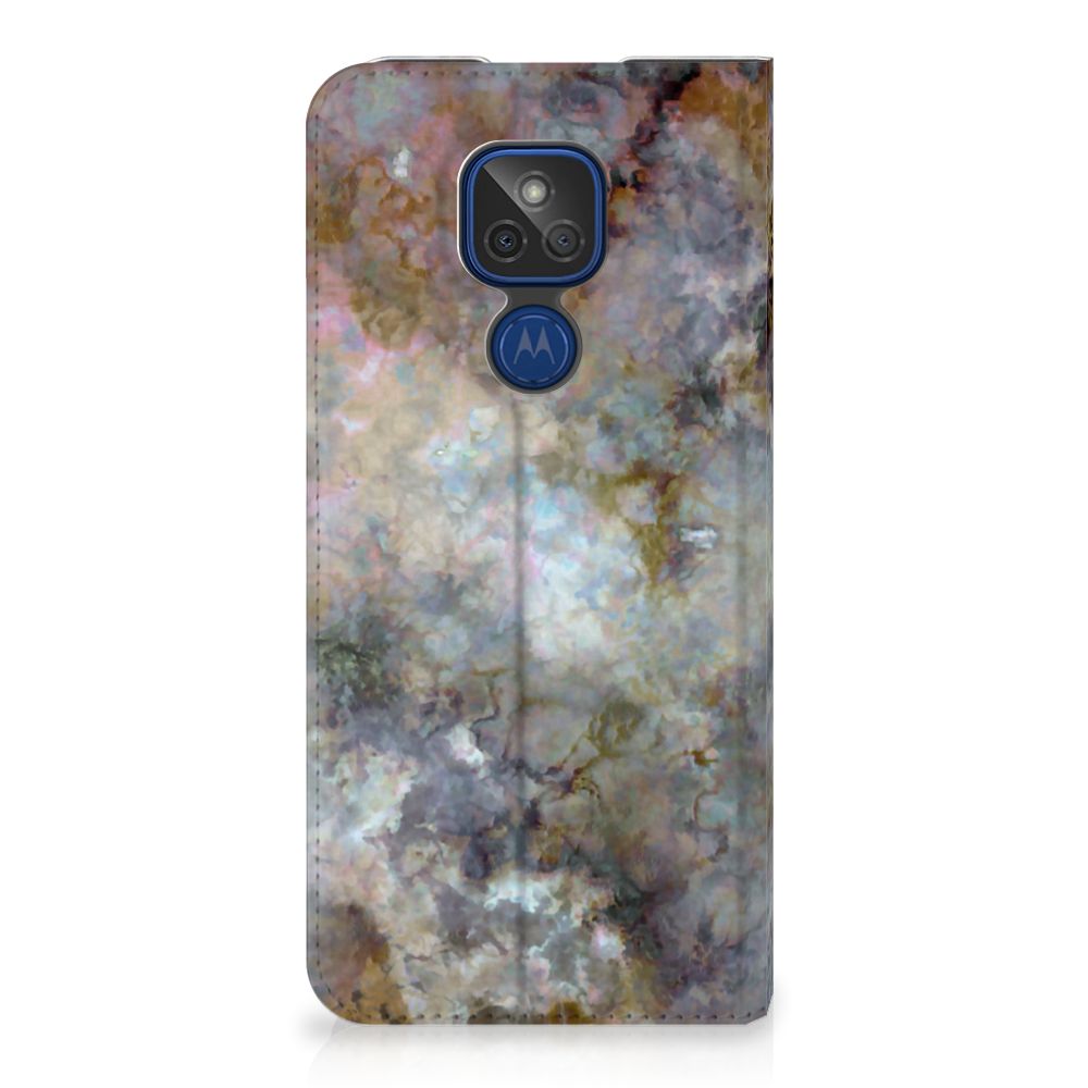 Motorola Moto G9 Play Standcase Marmer Grijs - B2C Telecom