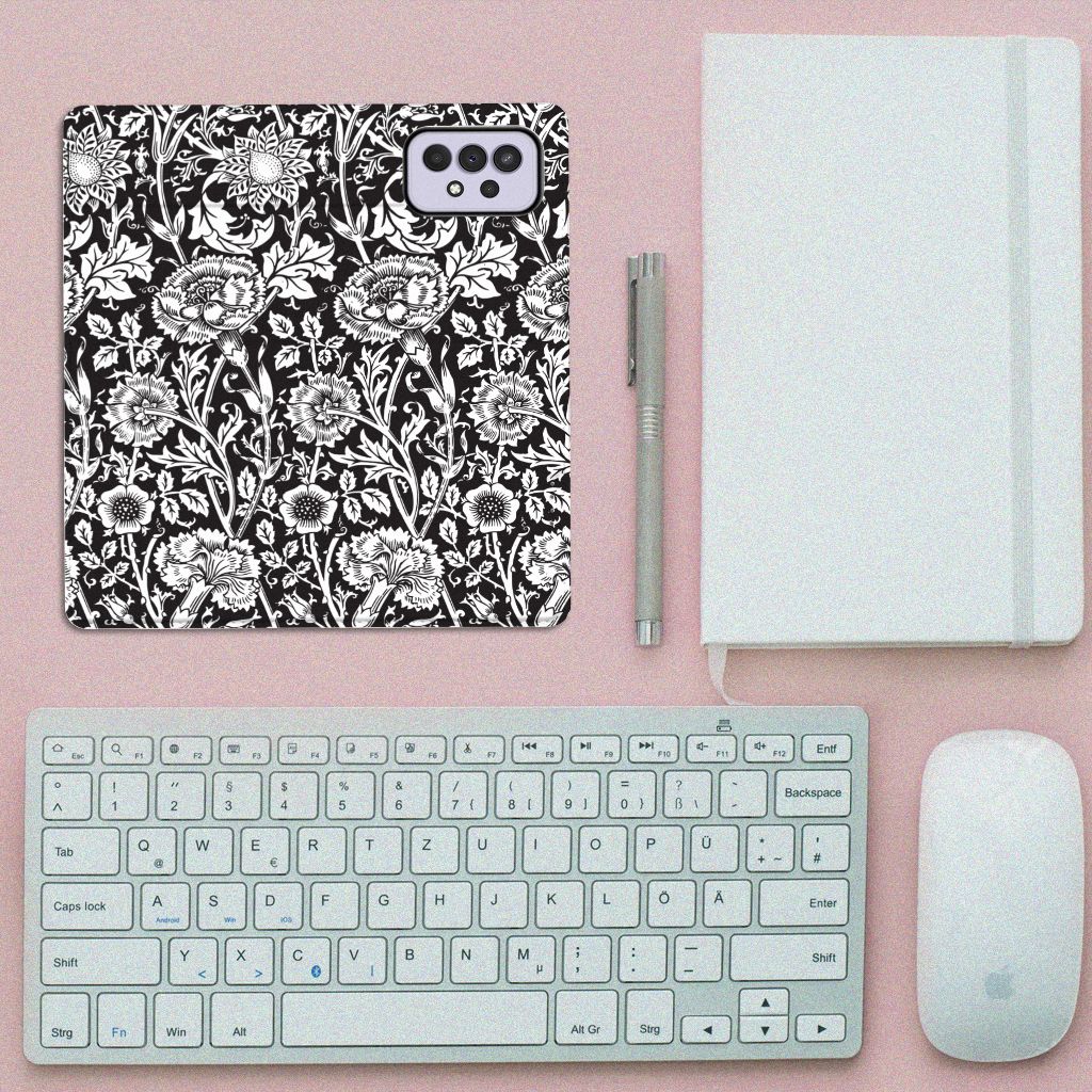 Samsung Galaxy A33 5G Smart Cover Black Flowers - B2C Telecom