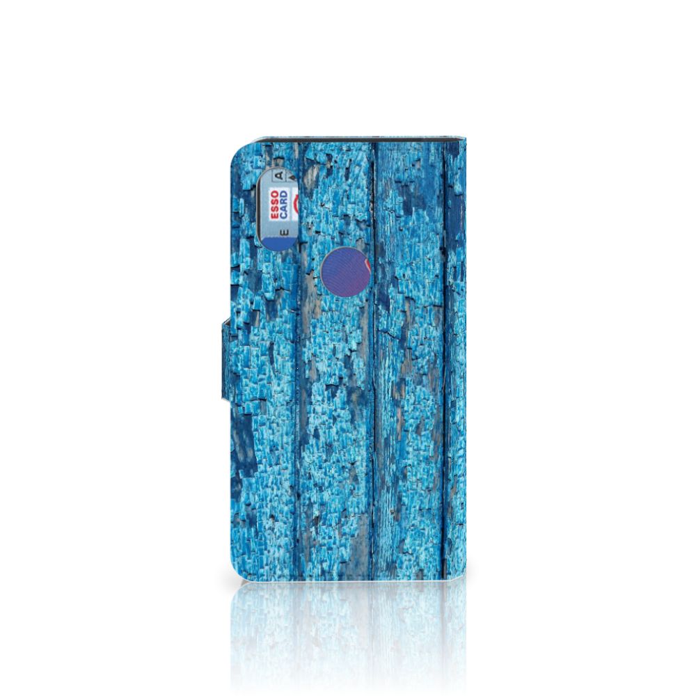 Xiaomi Mi Mix 2s Book Style Case Wood Blue