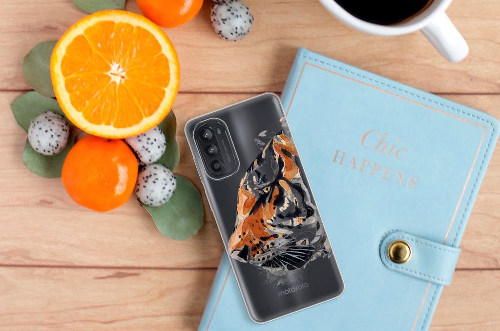 Hoesje maken Motorola Moto G52/G82 Watercolor Tiger