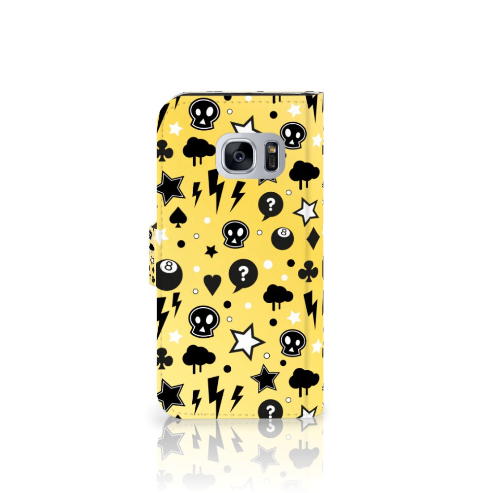 Telefoonhoesje met Naam Samsung Galaxy S7 Punk Geel