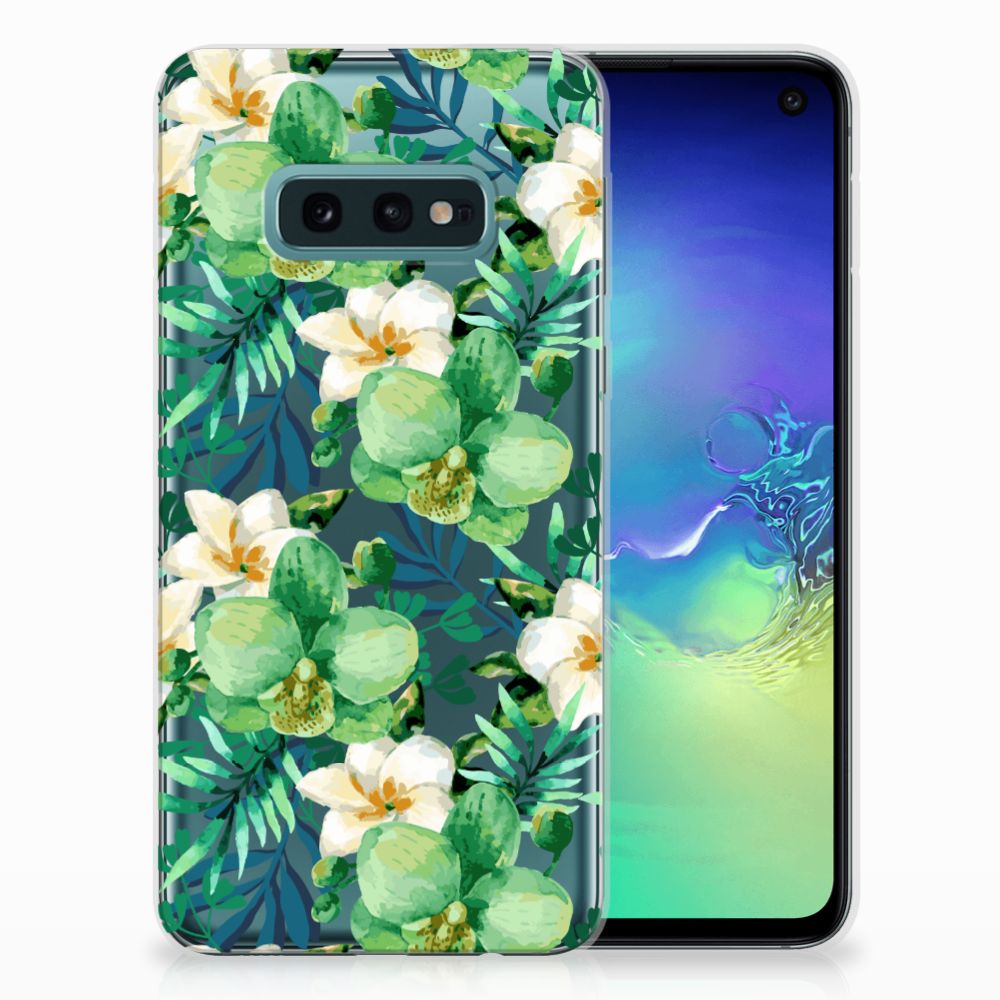 Samsung Galaxy S10e TPU Case Orchidee Groen