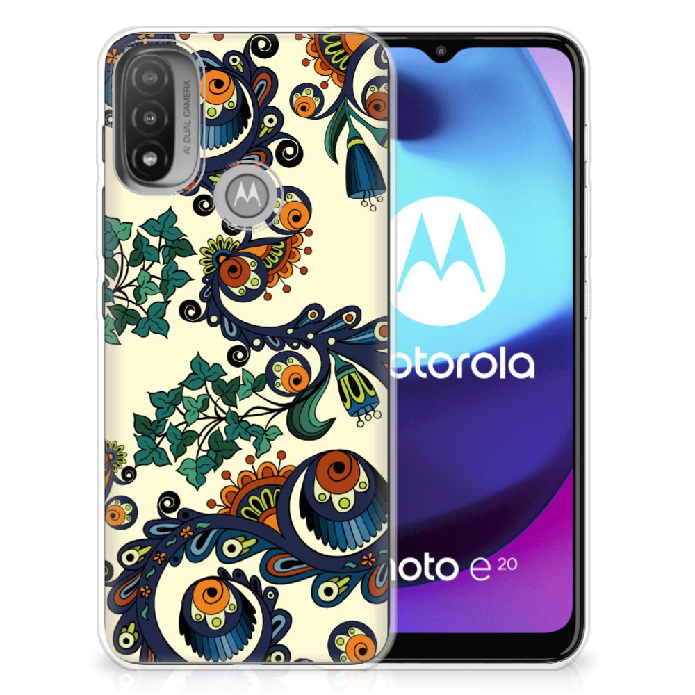 Siliconen Hoesje Motorola Moto E20 | E40 Barok Flower