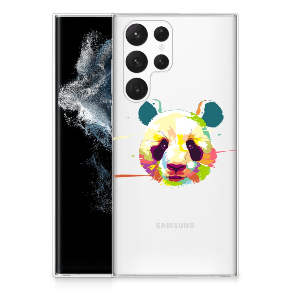 Samsung Galaxy S22 Ultra Telefoonhoesje met Naam Panda Color B2C Telecom