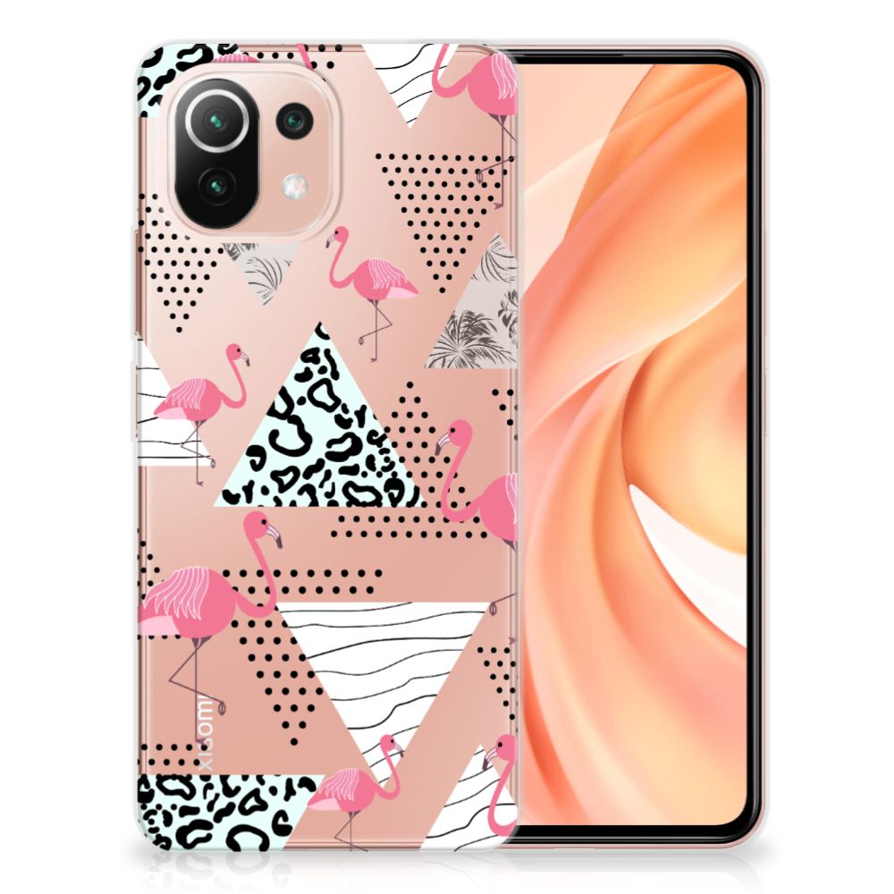 Xiaomi Mi 11 Lite | 11 Lite 5G NE TPU Hoesje Flamingo Triangle