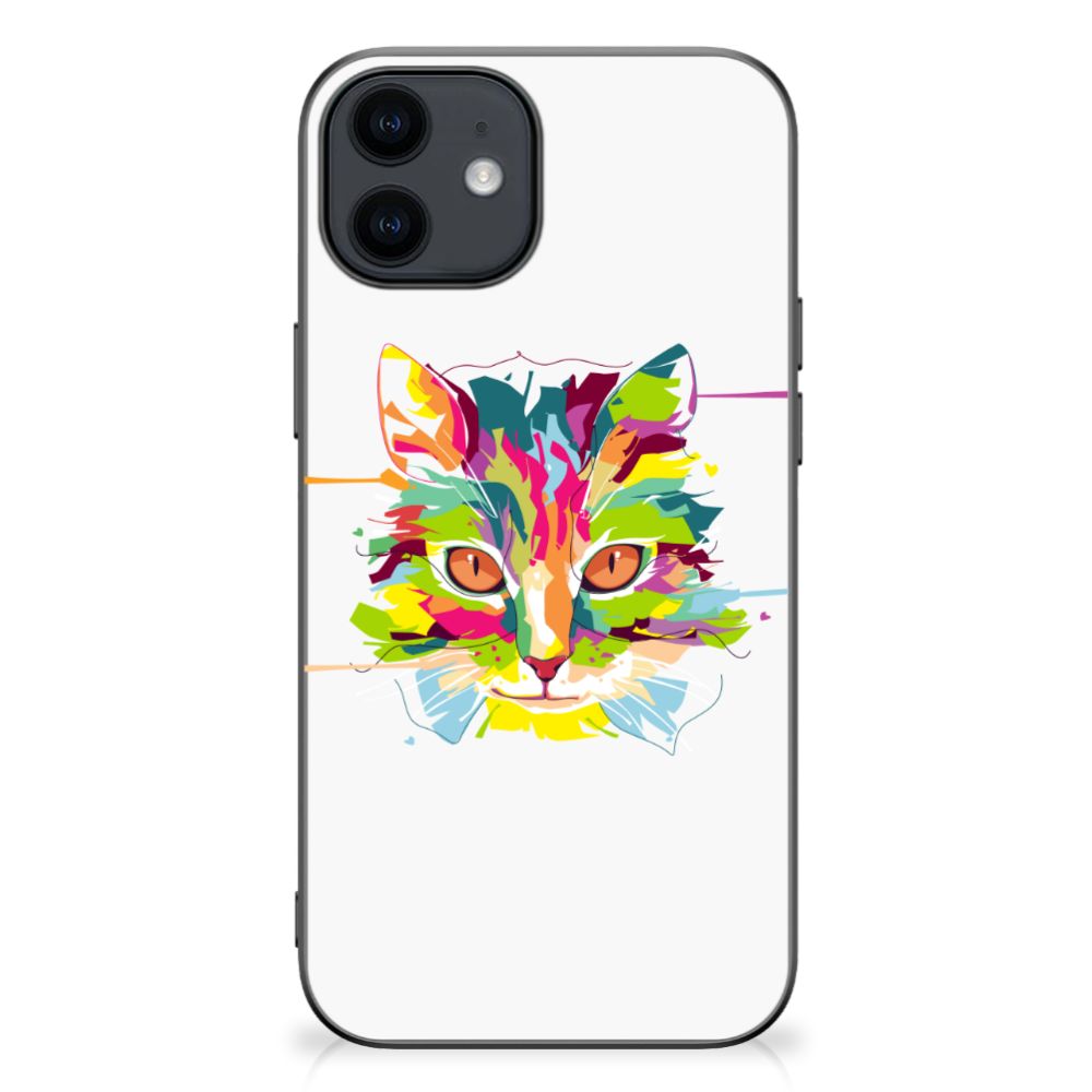 iPhone 12 Pro | 12 (6.1") Bumper Hoesje Cat Color