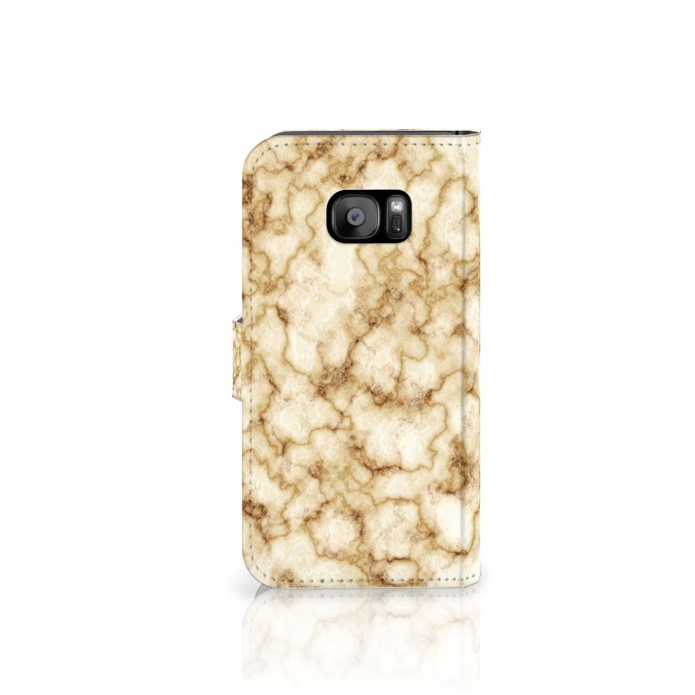 Samsung Galaxy S7 Edge Bookcase Marmer Goud