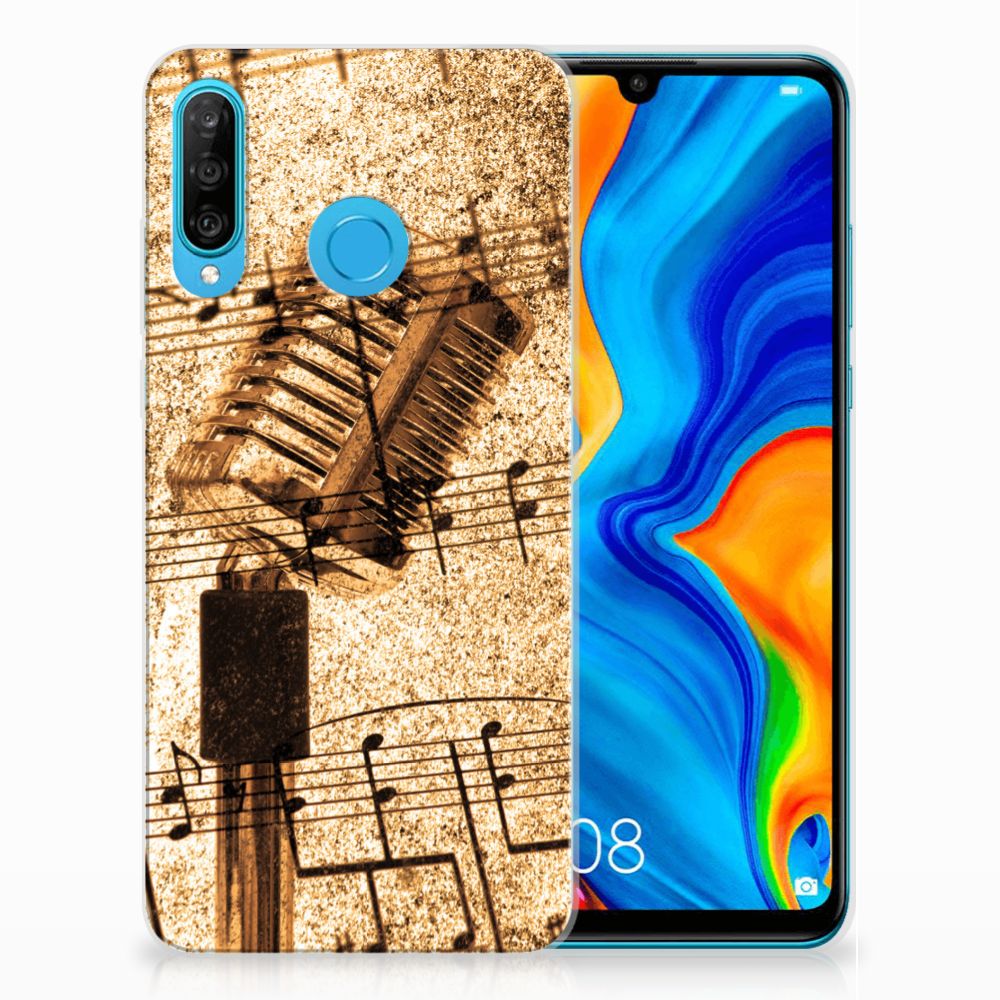 Huawei P30 Lite Siliconen Hoesje met foto Bladmuziek