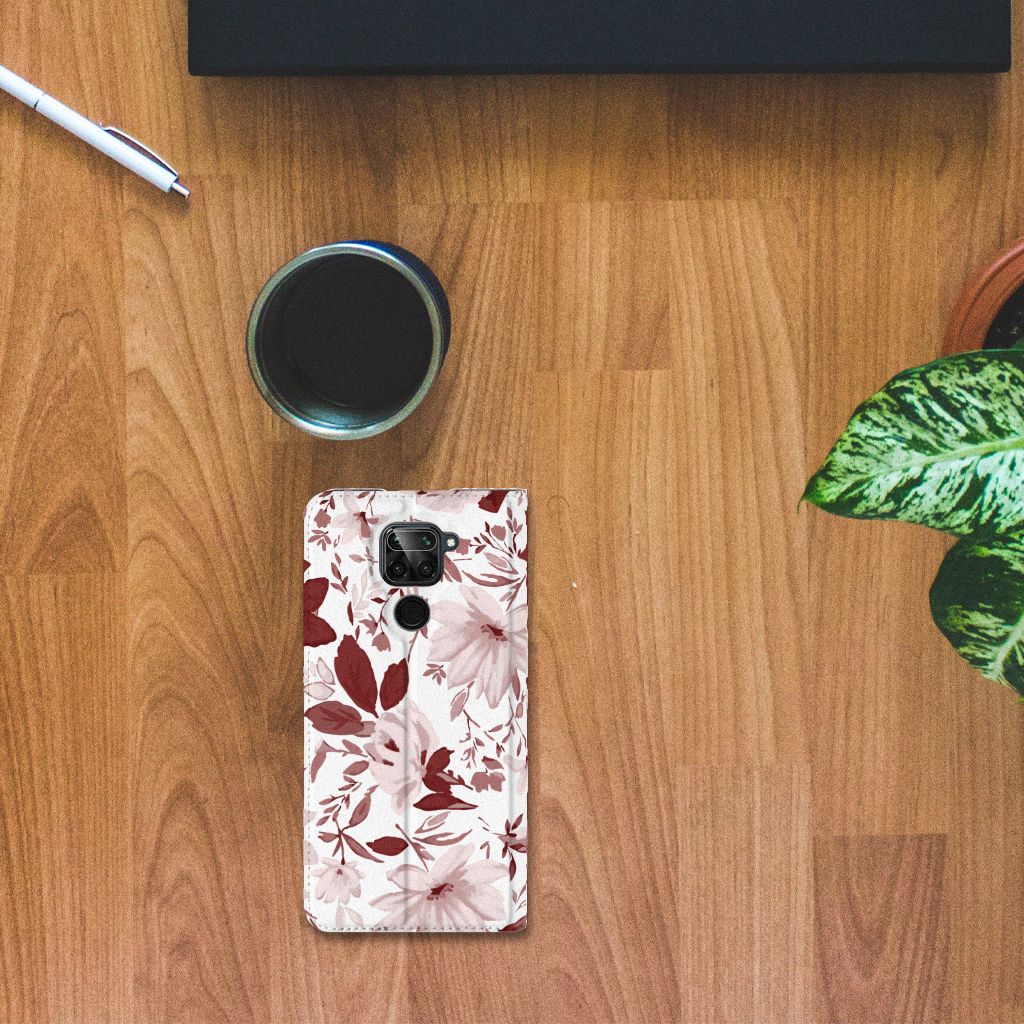Bookcase Xiaomi Redmi Note 9 Watercolor Flowers - B2C Telecom