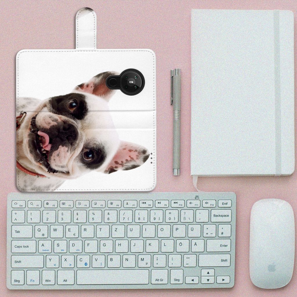 Nokia 5.3 Telefoonhoesje met Pasjes Franse Bulldog