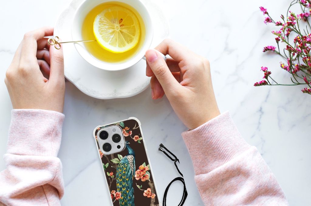 iPhone 14 Pro Case Anti-shock Pauw met Bloemen B2C Telecom