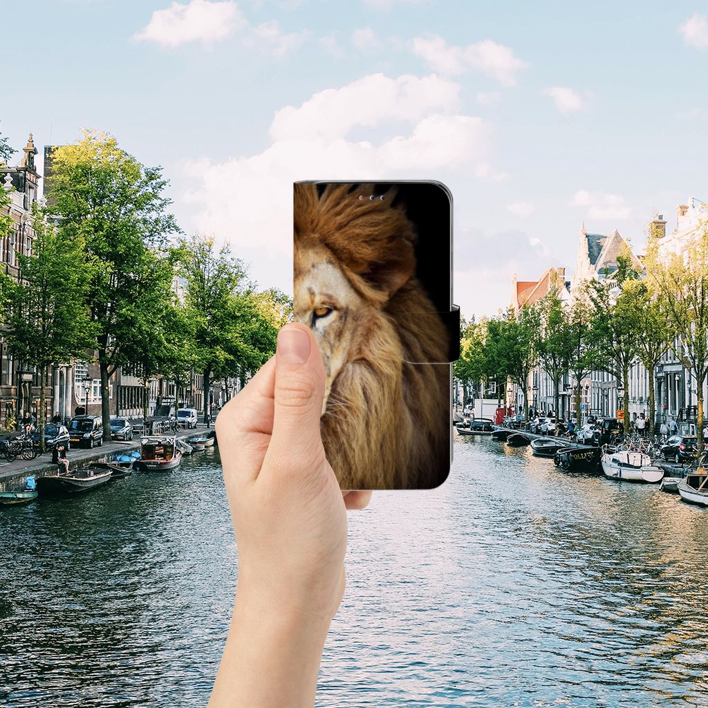 Samsung Galaxy A10 Telefoonhoesje met Pasjes Leeuw