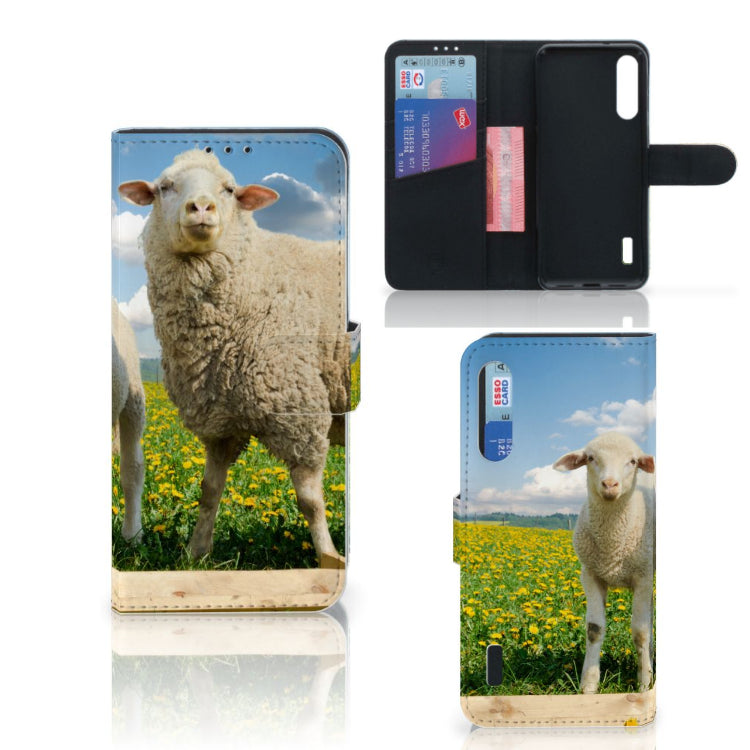 Xiaomi Mi A3 Telefoonhoesje met Pasjes Schaap en Lammetje