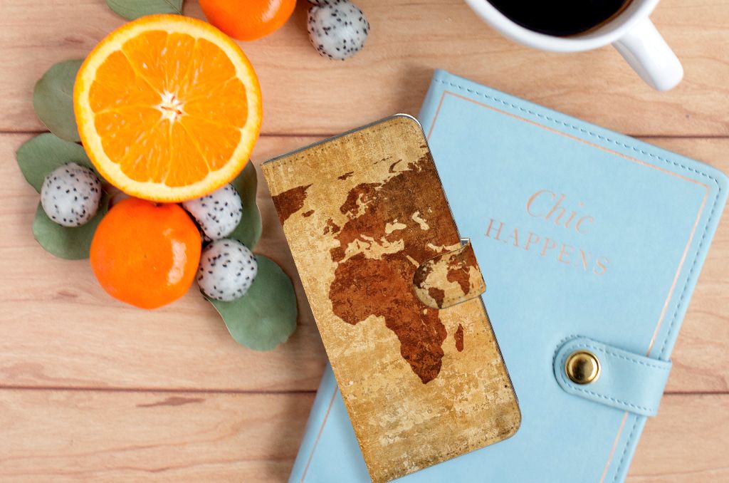 Xiaomi Redmi 10C Flip Cover Wereldkaart