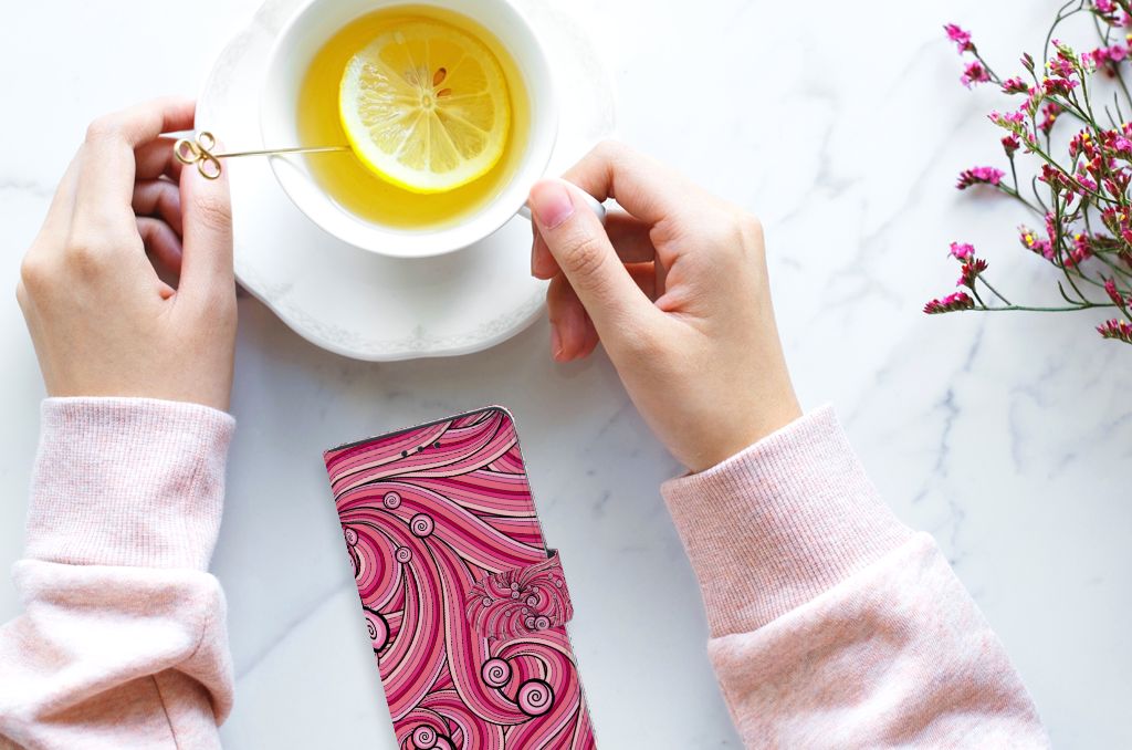 Huawei Ascend P8 Lite Hoesje Swirl Pink