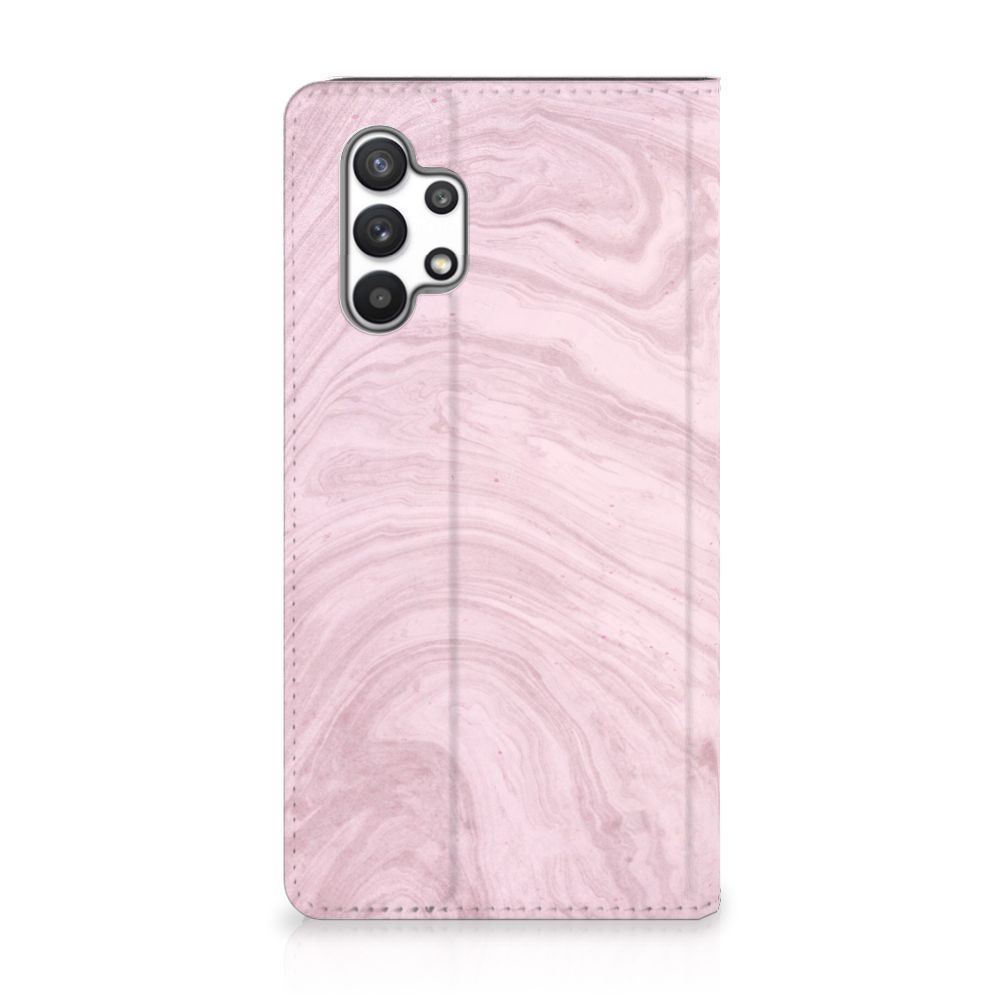 Samsung Galaxy A32 4G | A32 5G Enterprise Editie Standcase Marble Pink - Origineel Cadeau Vriendin