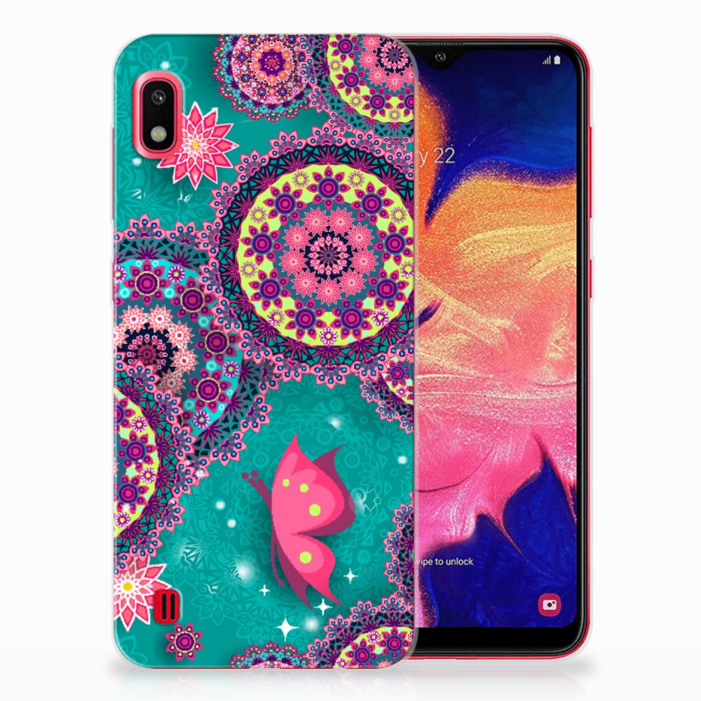 Samsung Galaxy A10 Hoesje maken Cirkels en Vlinders