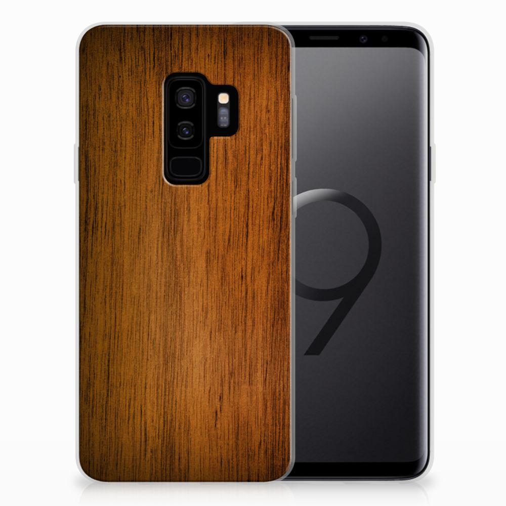 Samsung Galaxy S9 Plus Bumper Hoesje Donker Hout