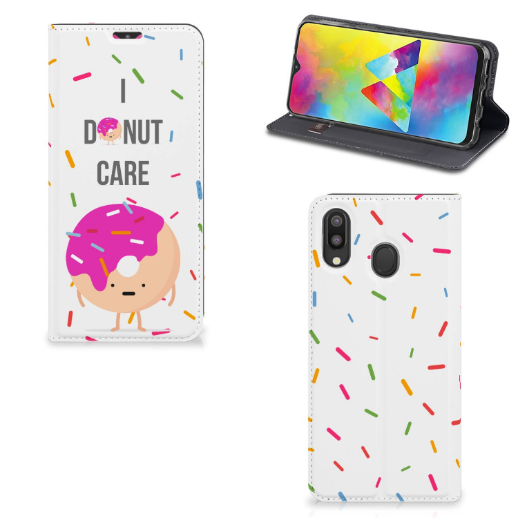 Samsung Galaxy M20 Flip Style Cover Donut Roze