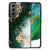 Marmeren Print Telefoonhoesje voor Samsung Galaxy S21FE Marmer Groen B2C Telecom