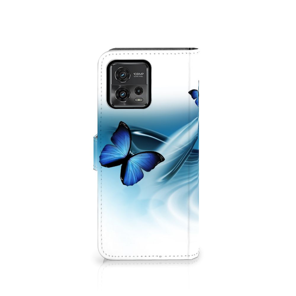 Motorola Moto G72 Telefoonhoesje met Pasjes Vlinders