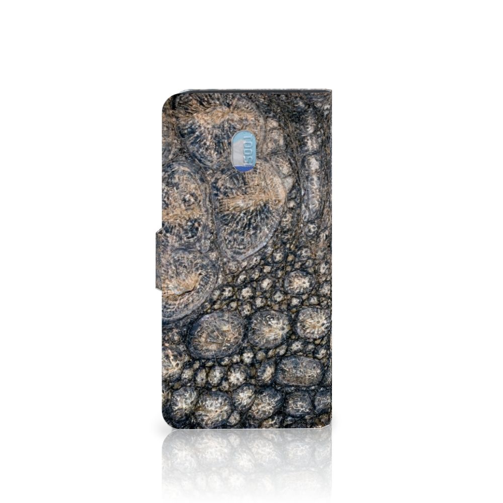 Xiaomi Redmi 8A Telefoonhoesje met Pasjes Krokodillenprint
