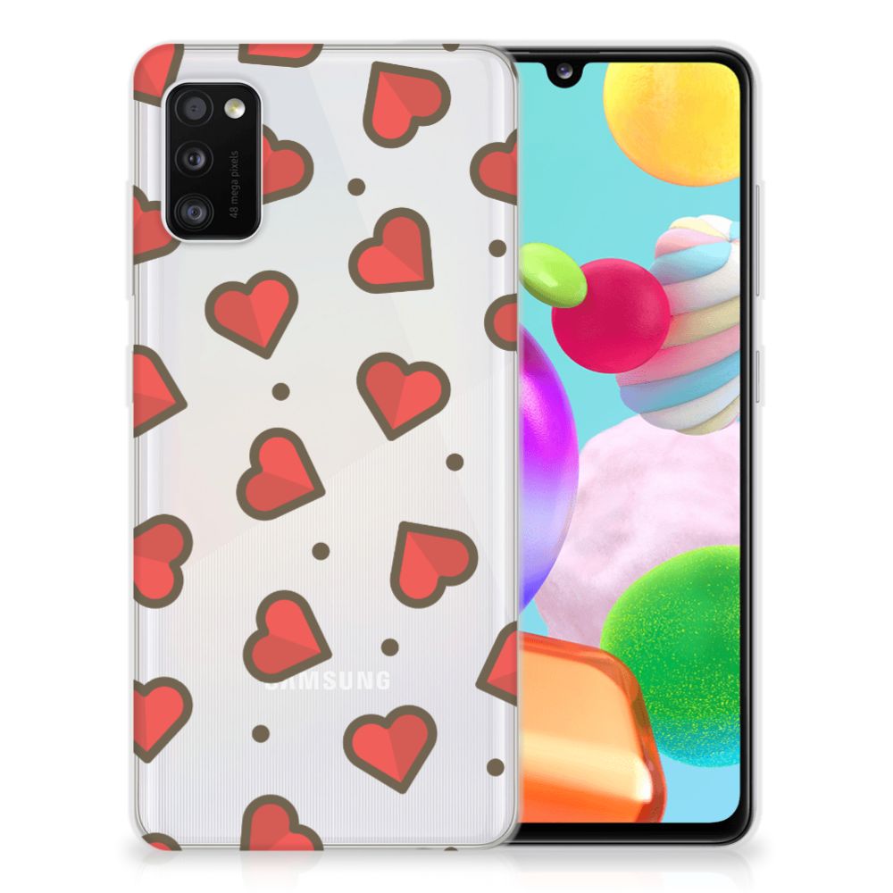 Samsung Galaxy A41 TPU bumper Hearts