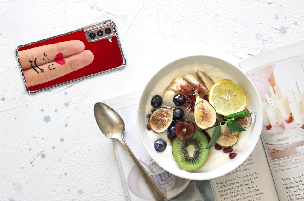 Samsung Galaxy S21 Plus Anti Shock Bumper Case Liefde - Origineel Romantisch Cadeau B2C Telecom