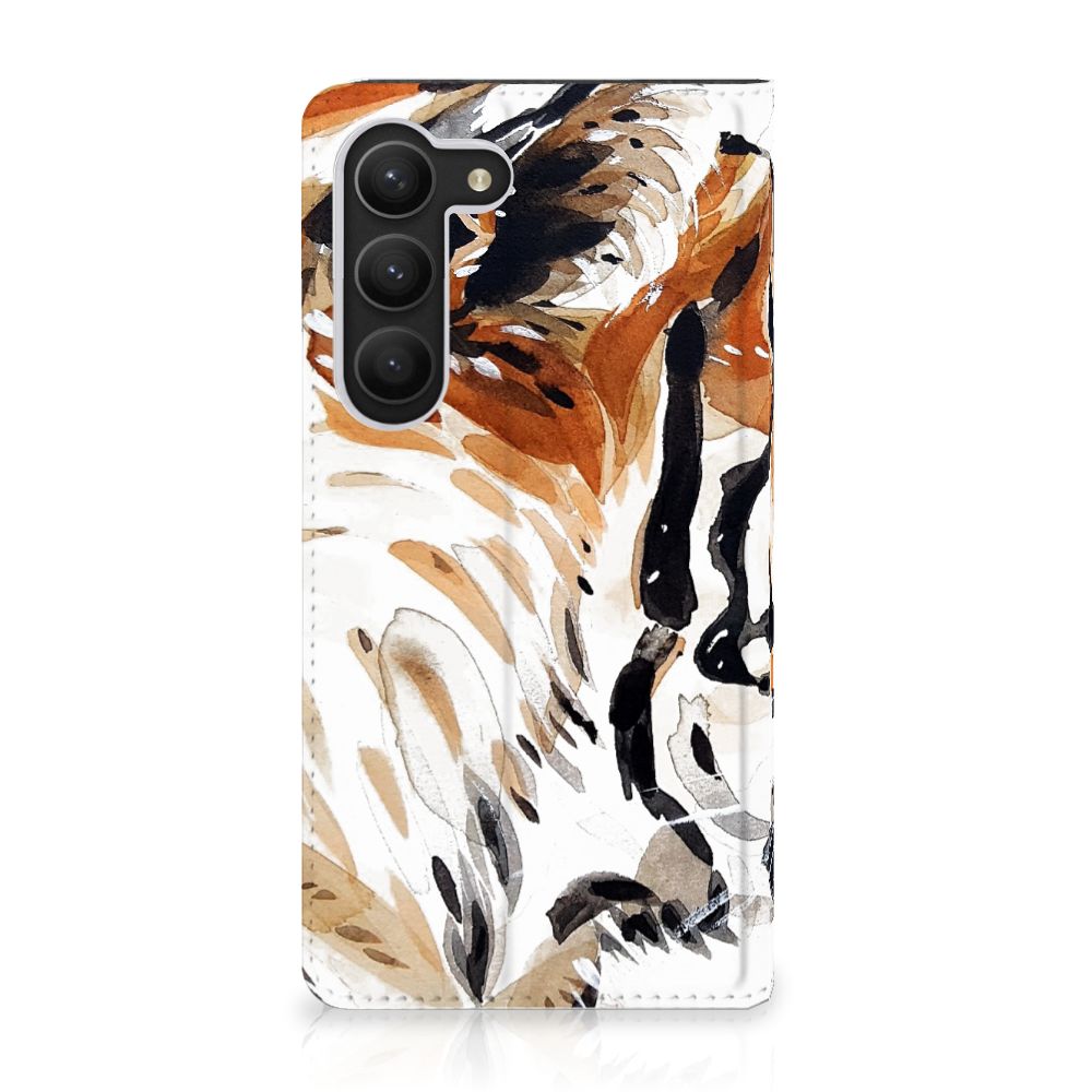 Bookcase Samsung Galaxy S23 Watercolor Tiger - B2C Telecom
