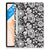 Samsung Galaxy Tab S7FE Siliconen Hoesje Black Flowers - B2C Telecom