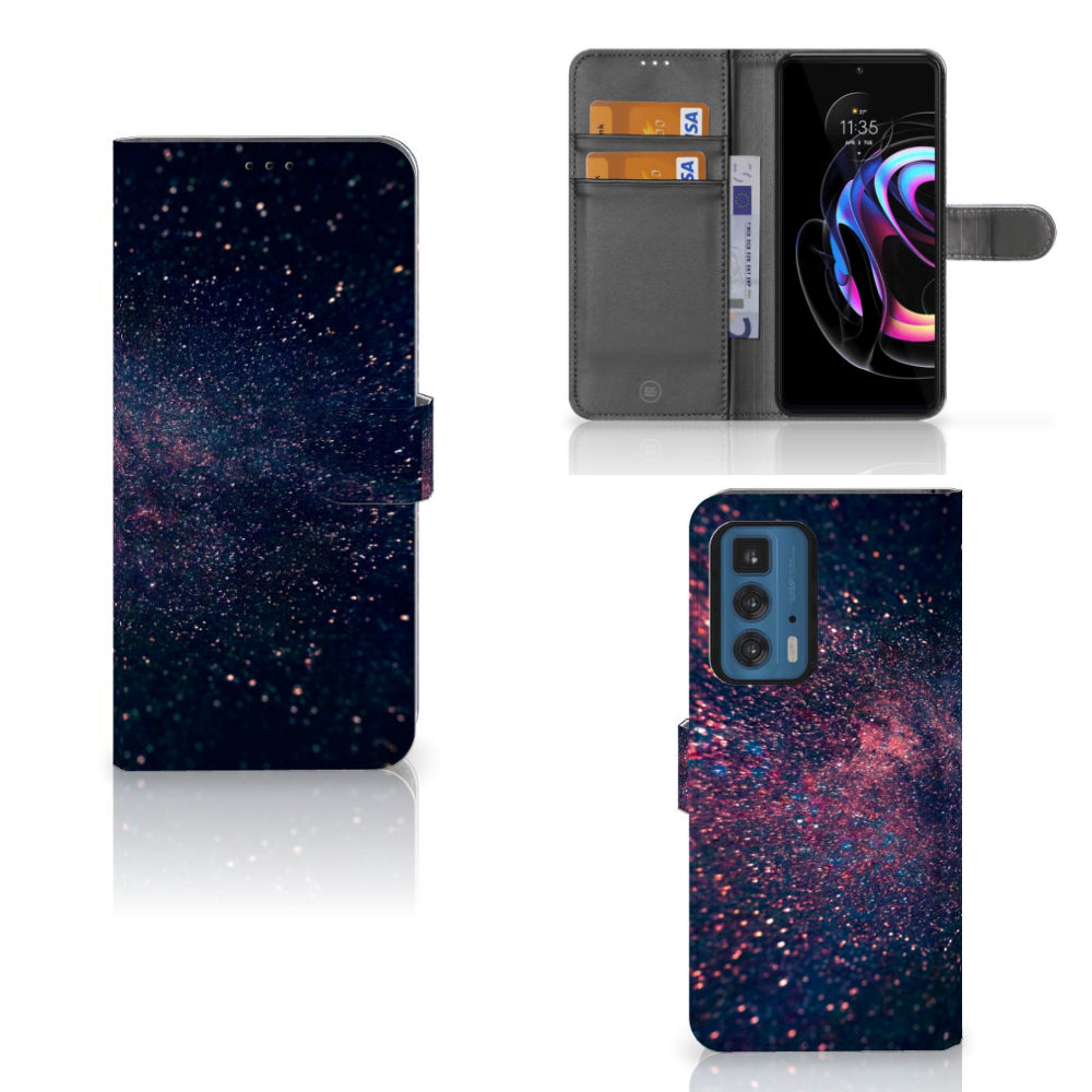 Motorola Edge 20 Pro Book Case Stars