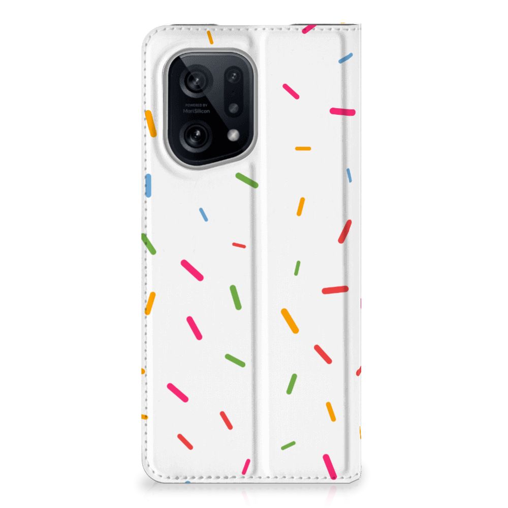 OPPO Find X5 Flip Style Cover Donut Roze - B2C Telecom