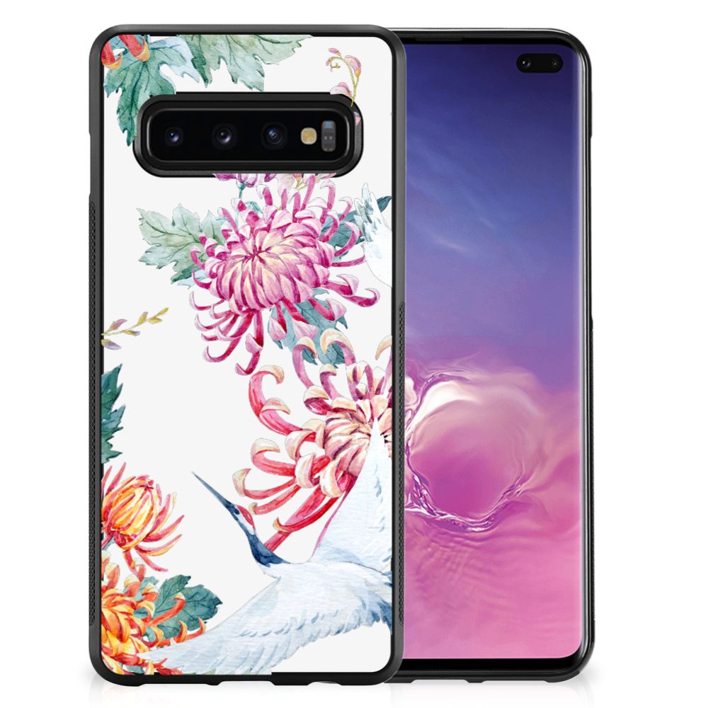 Samsung Galaxy S10+ Back Cover Bird Flowers