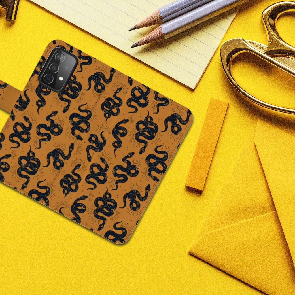 Telefoonhoesje met Pasjes voor Samsung Galaxy A52 Snakes