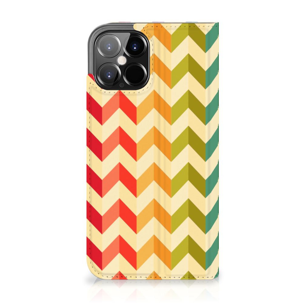 iPhone 12 Pro Max Hoesje met Magneet Zigzag Multi Color - B2C Telecom