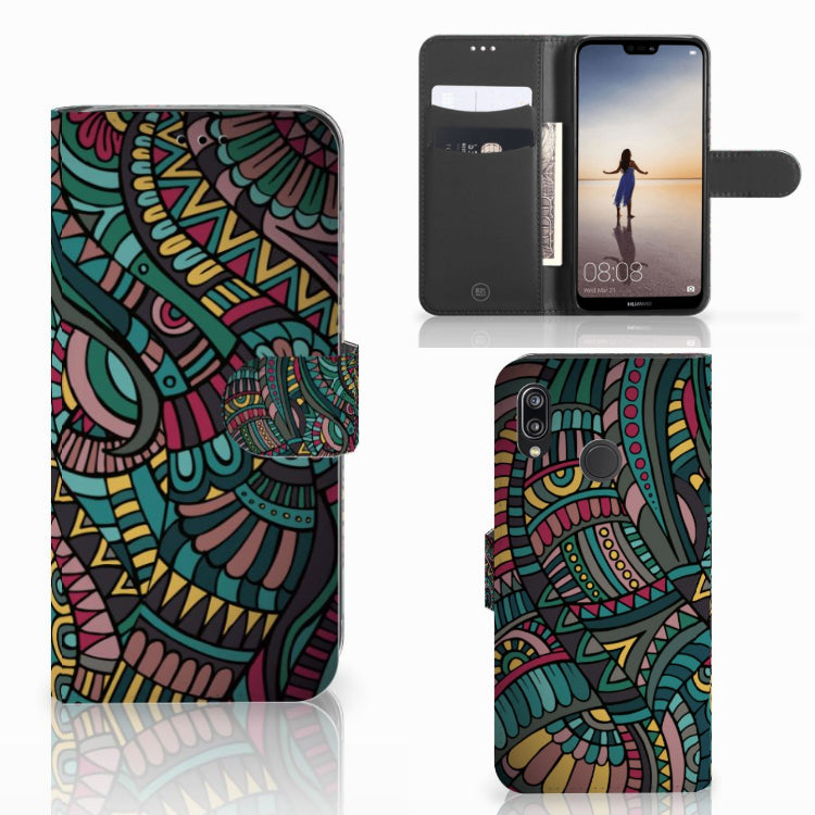 Huawei P20 Lite Telefoon Hoesje Aztec