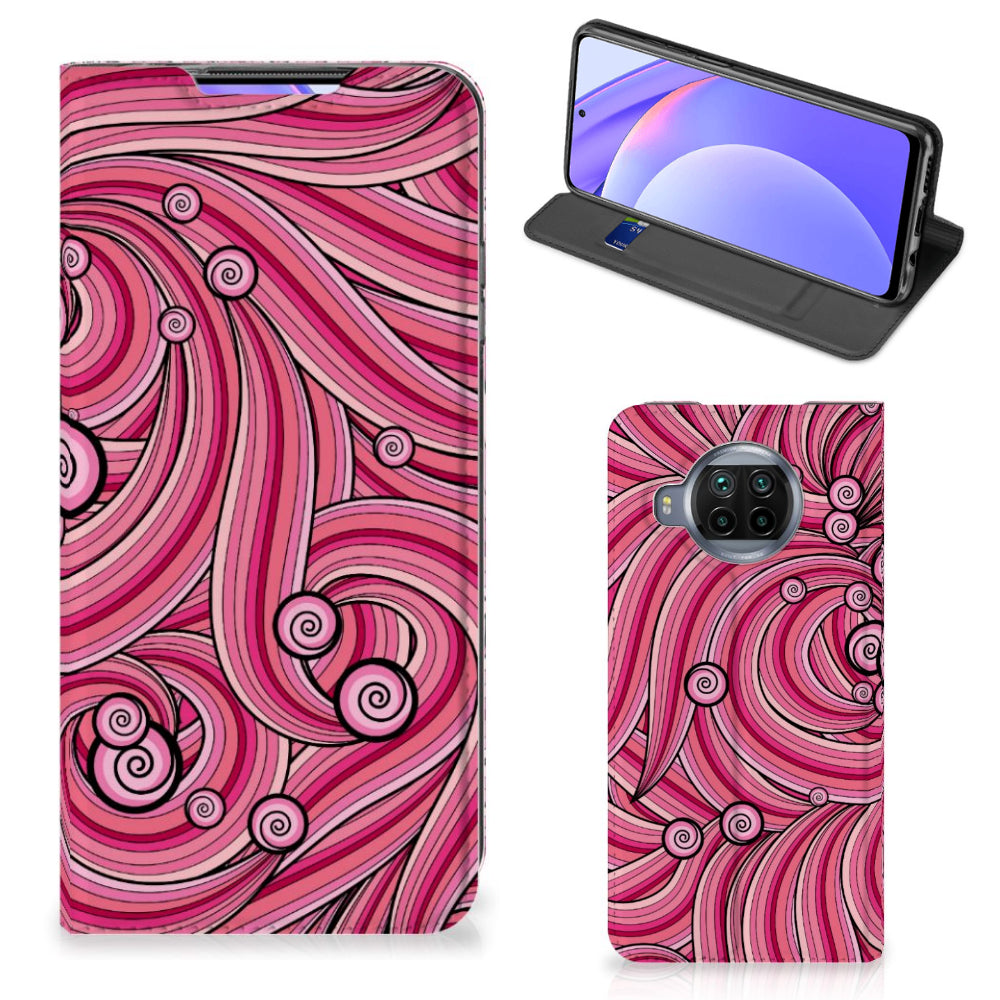 Xiaomi Mi 10T Lite Bookcase Swirl Pink