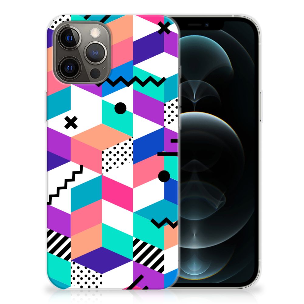 iPhone 12 Pro Max TPU Hoesje Blokken Kleurrijk B2C Telecom