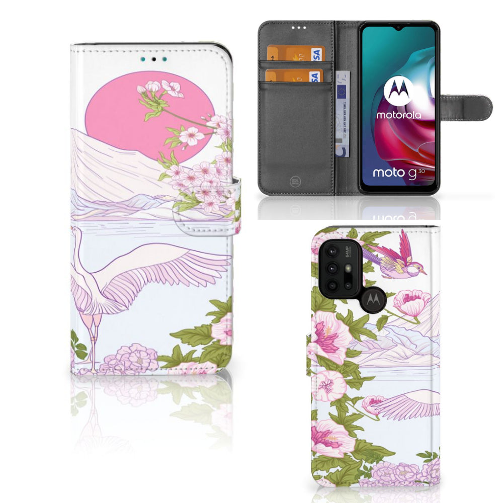 Motorola Moto G10 | G20 | G30 Telefoonhoesje met Pasjes Bird Standing