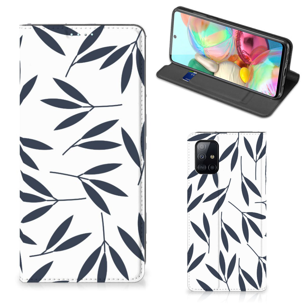 Samsung Galaxy A71 Smart Cover Leaves Blue